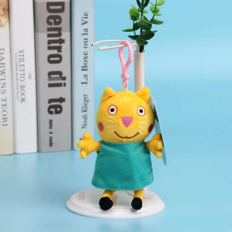 Candy Cat 13 см оригинальная Свинка Пеппа Семья Друзья плюшевая подвеска Украшение мягкая игрушка Susy овечка Педро пони Зои Зебра животное кукла игрушка подарок - Цвет: Candy Cat
