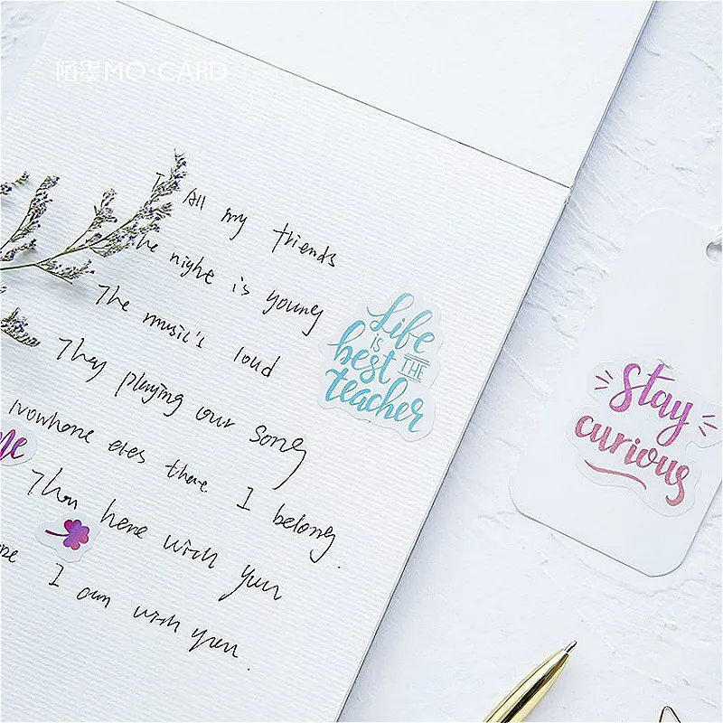 

Hot Sale Practical Colorful Mood Stationery Sticker Adhesive Paper Lovely Label Sticker Scrapbooking Stationery Stationery
