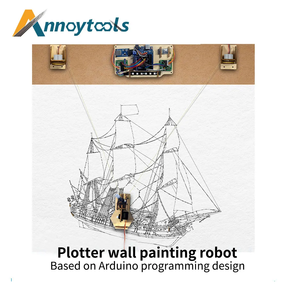 Рисовальный робот Arduino для рисования на стену Набор творчества с кабельным