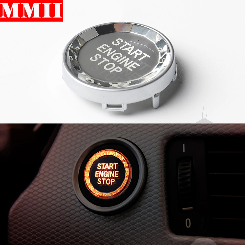 

For BMW 3 Series E46 1998-2005 Multiple Colors Carbon Fiber Stickers Crystal Trim Button Start Stop Switch Car Refit Accessories