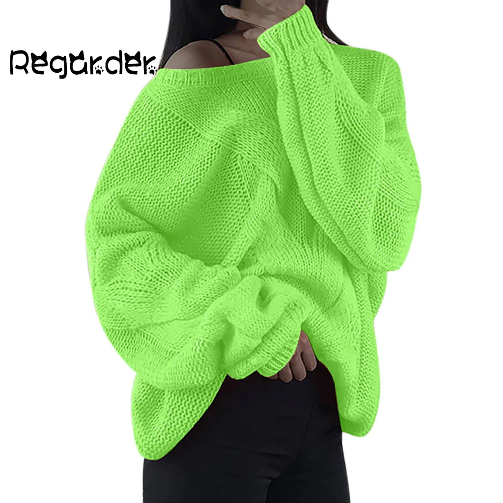 Casual Knitted Sweater Women Streetwear V Neck Long Sleeve Pullovers Loose Solid Coat Autumn Winter Fashion Women's Sweater#g3 | Женская