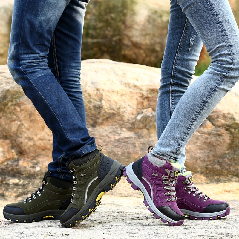 Men Women Classic Outdoor Sports Ankle Hiking Boots Unisex Climbing Trekking Shoes Couple Casual Sneakers New Hot Sale Footwear | Обувь