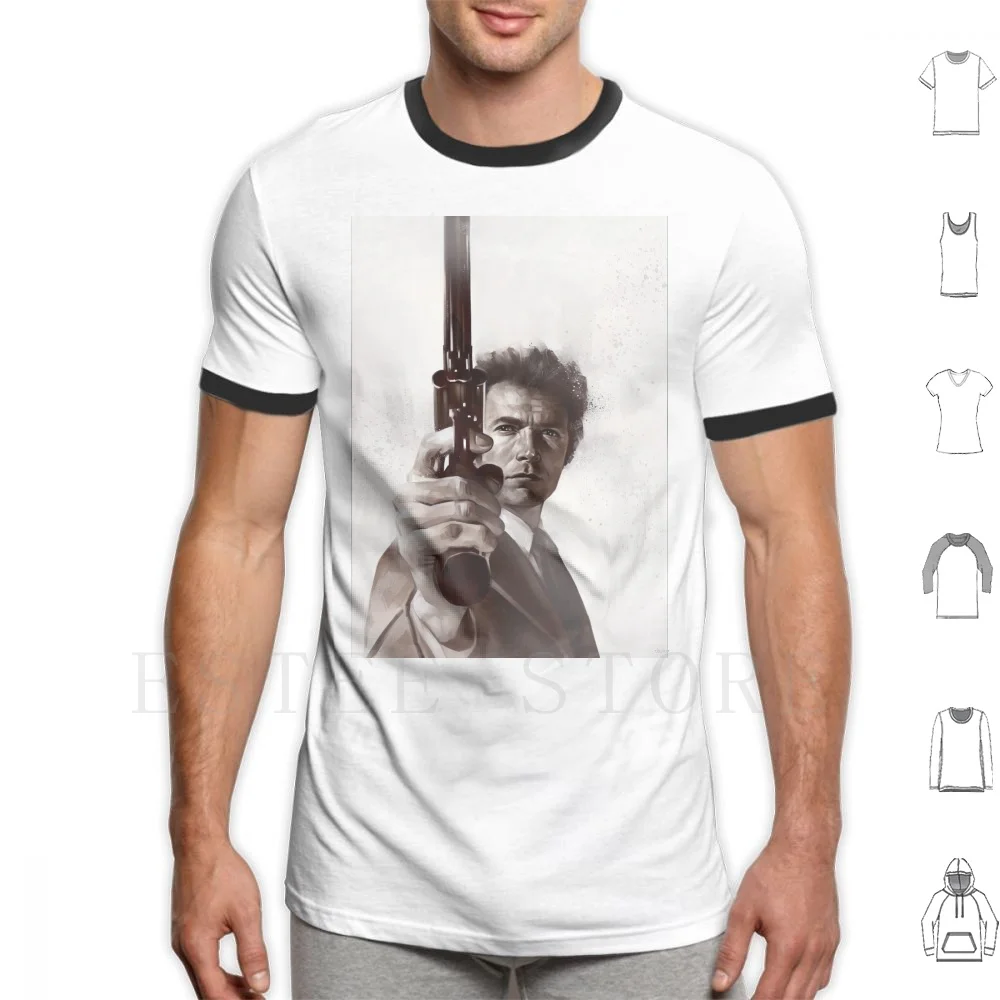 Футболка с принтом грязный Гарри хлопковый классический триллер в стиле ретро 70S