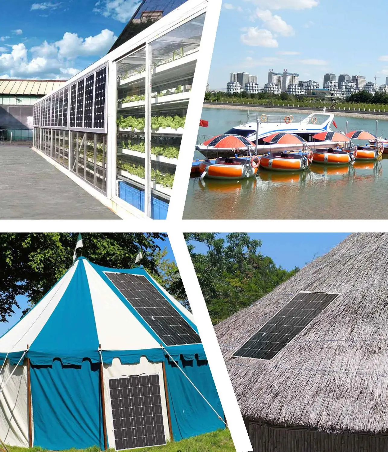 12 В солнечная панель 100 Вт комплект домашней системы 1000 модуль полугибкая для