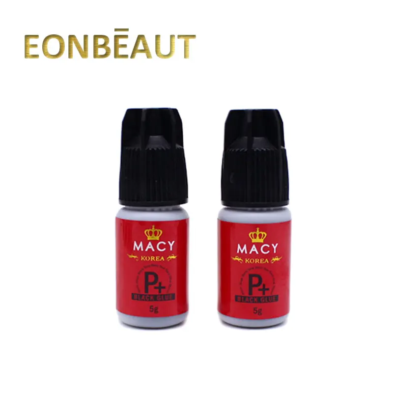 Клей для наращивания ресниц MACY Type P + черный 2 бутылки 5 мл 1 сек|Клей ресниц| |