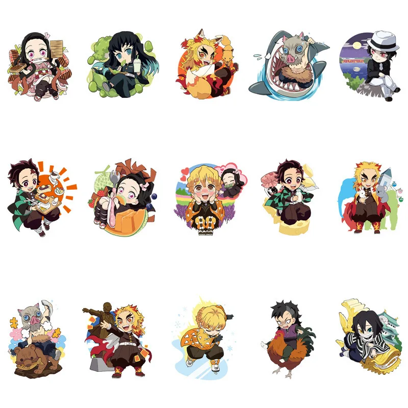 

1pcs Cute Demon Slayer Keychain Transparent Acrylic Double Print Key Chain Kawaii Anime Pendant