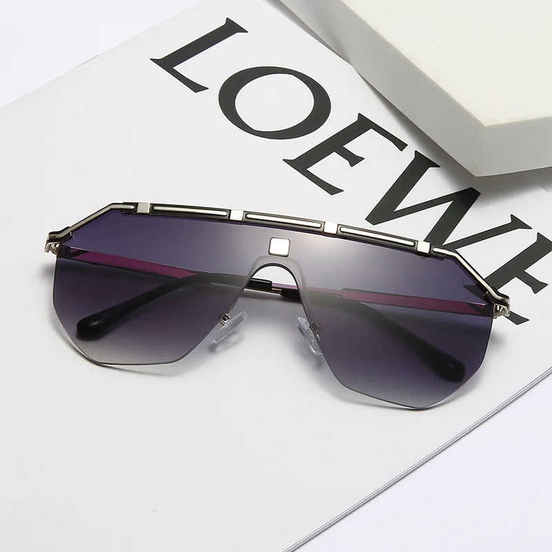 

RETRO SUNGLASSES UV400 men's and women's frameless metal gradual change cat's eye fashion design brand driving eye protection 20