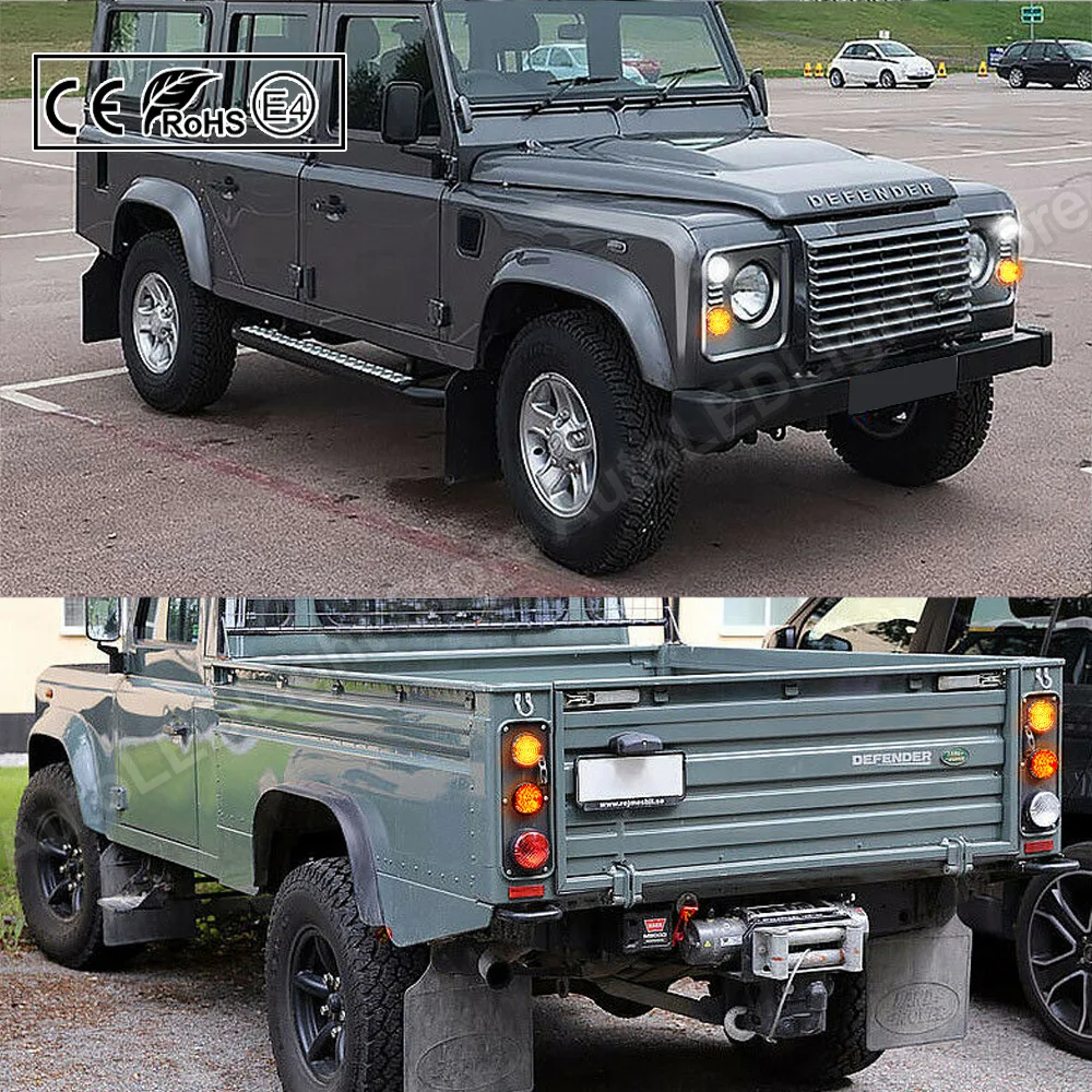 

8Pcs For Land Rover Defender 90/110 1983-1990 Defender 90-16 Complete LED Lamp Upgrade Kit Position Side Marker Rear tail lights