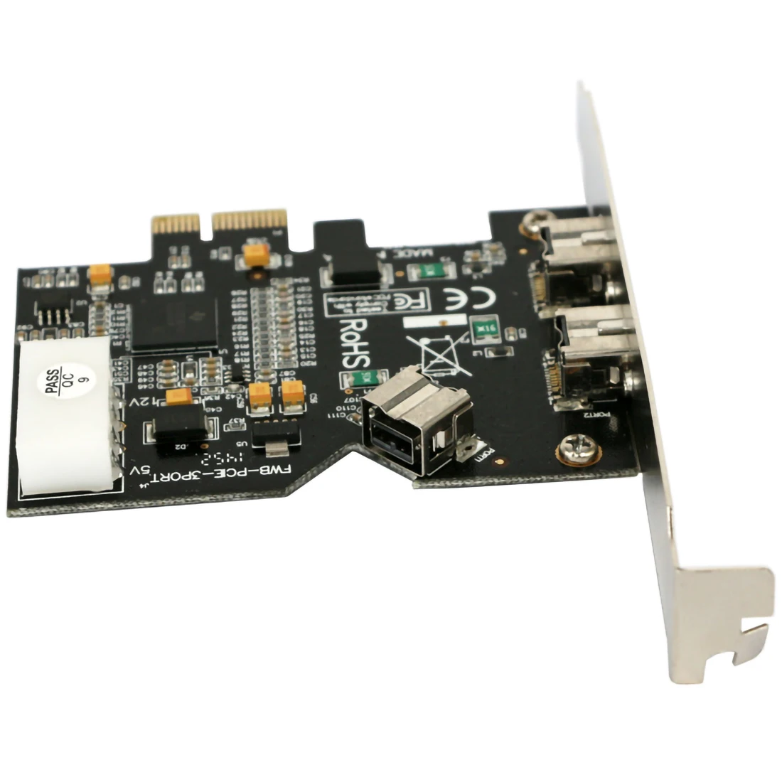 PCI Express E x1 в 3 порта 1394B Карта контроллера добавьте карту на для FireWire 800 IEEE 1394 B 2 + 1