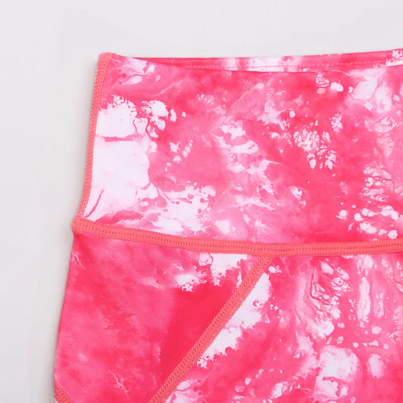 Женские Штаны Для Йоги со средней талией и принтом упражнения в обтяжку