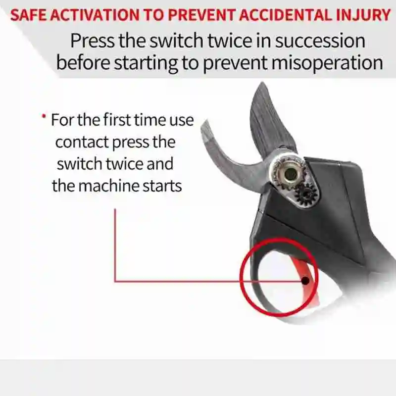 

Battery Pruner Lithium Garden Scissors Cordless Pruning Shears Grafting Scissors Electric Tree Branches Cutter Electric Pruner