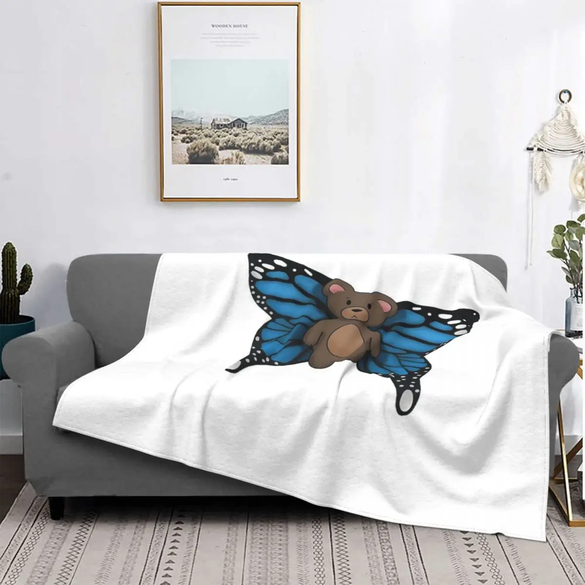 

Manta de mariosa de mariposa, colcha a cuadros para cama, sofha, manta double 135, textil de lujo para el доме