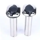 Держатель Удочки 15 градусов 1-58 дюйма, класс морской рыбалки 304, держатель для удочки из нержавеющей стали с крышкой, для рыбалки на лодке, 2 шт.