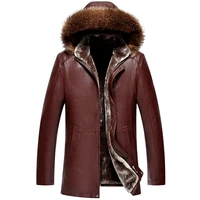 2021 mens clothing winter real sheepskin fur nature leather long sleeve button casual slim fit coat office business jacket m 5xl
