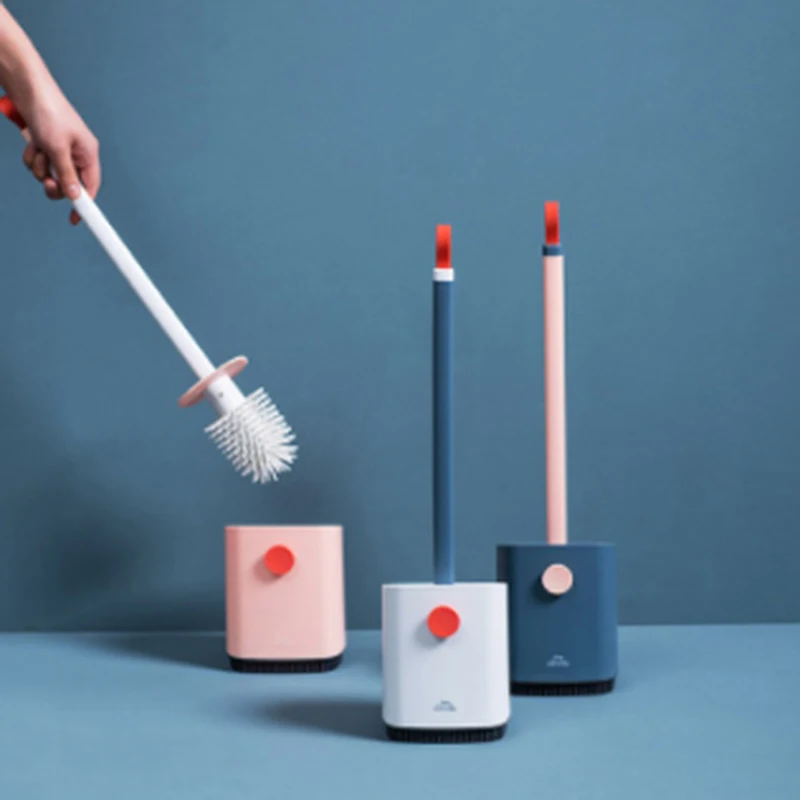 Набор держателей щеток для чистки ванной комнаты с длинной ручкой без мертвой