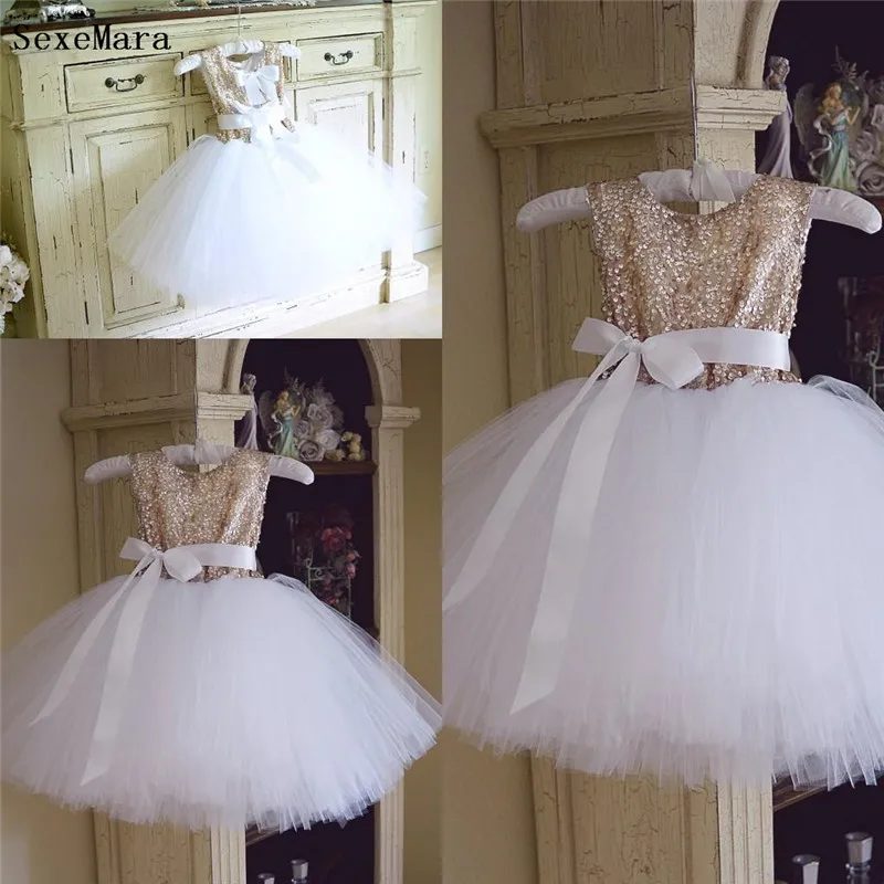 

Бальное платье с лентой, белое, для девочек, на свадьбу