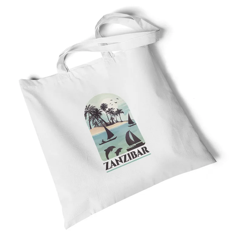 Холщовая Сумка для покупок многоразовая сумка на плечо сумка-тоут с принтом