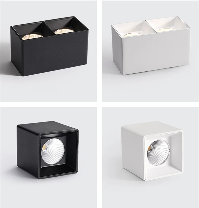 Квадратный Светодиодный точечный светильник с поверхностным креплением