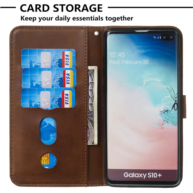 Кожаный чехол-книжка Tikitaka для samsung Note 8, 9, Note 10, Pro, на молнии, с отделениями для карт, кошелек, чехол для телефона Galaxy S10, S10, E, S10 Plus