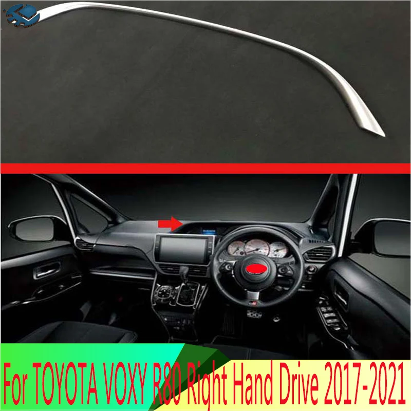 

For TOYOTA VOXY R80 Right Hand Drive 2017-2021 ABS Pearl Chrome Matte Interior Instrument Panel Around trim