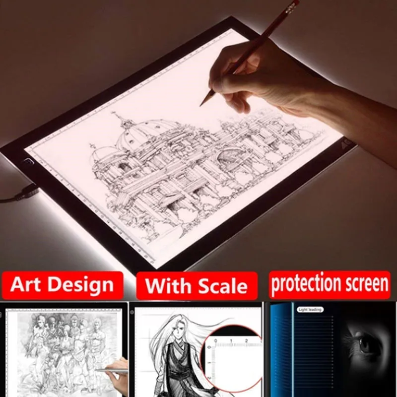 12 дюймов светодиодный цифровой графический планшет ist тонкий арт трафарет доска