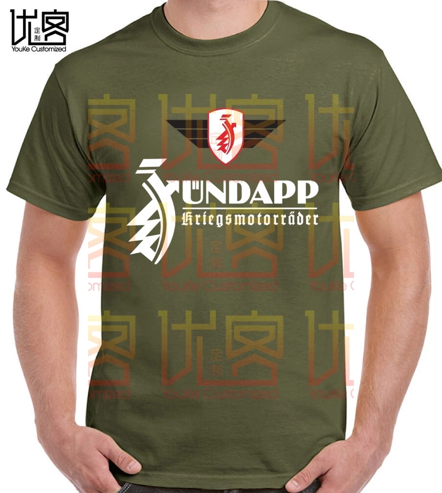 

Brand Cotton Men Basic Tops Zundapp Ww2 German Military Motorcycle Mens Short Sleeve T-Shirt Dark Grey Tee Shirts