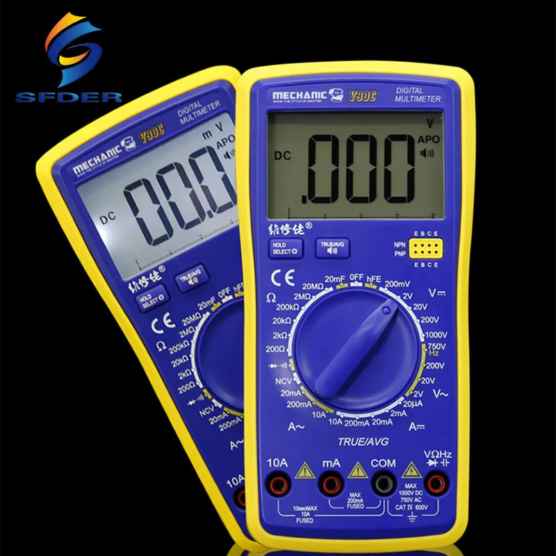 

MECHANIC V90C Intelligent Speech Broadcast Multimeter Fully Automatic Digital Display Electrician Measuring Instrument