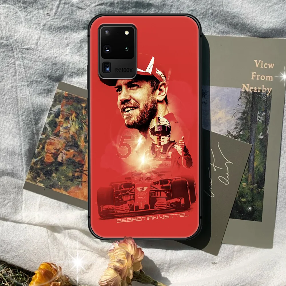 

Sebastian Vettel F1 Phone Case Cover Hull For Samsung Galaxy S 7 8 9 10 e 20 FE edge uitra plus Note 9 10 20 black Cover Pretty