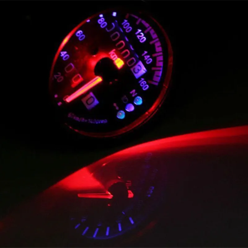 

Motorcycle Accessories Cafe Racer Speedometer Odometer Gauge LED backlight 0-160KM/H Instrument with LED Indicator Speedo meter