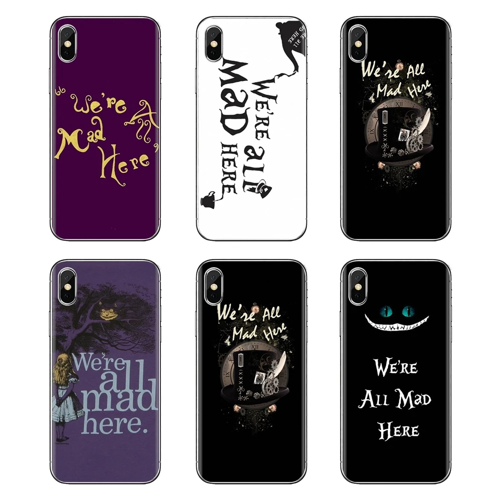 Мы все злимся здесь Алиса в стране чудес для iPod Touch Apple iPhone 4 4s 5 5S SE 5C 6 6S 7 8 X XR XS Plus MAX