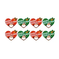 80pcs heart shape merry christmas santa cartoon sticker kids new year gift packing sticker party adhesive lable