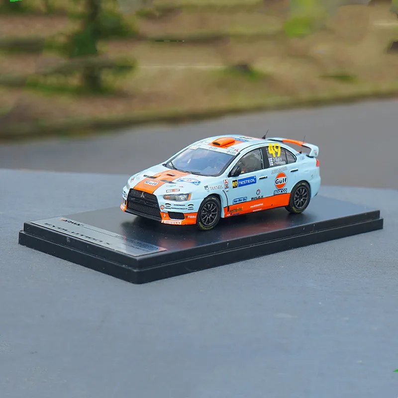 

Модель литая автомобиля Mitsubishi evo десятого поколения из нефтяного сплава персика, Коллекционная модель, подарок, 1/43