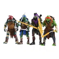 6pcslot new model toys action toy figures turtles model animation furnishing articles toys for children
