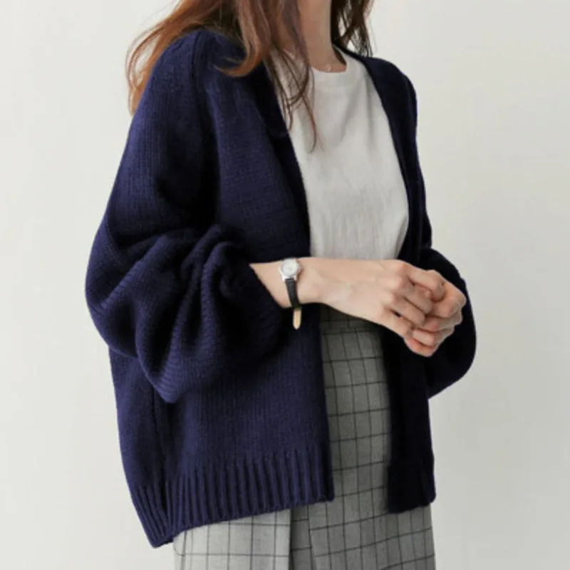 Casual Solid Autumn Winter Sweaters Female Oversize Women Cardigans Sweet Elegant Knitted Tops Outwear Clothes 2020 |