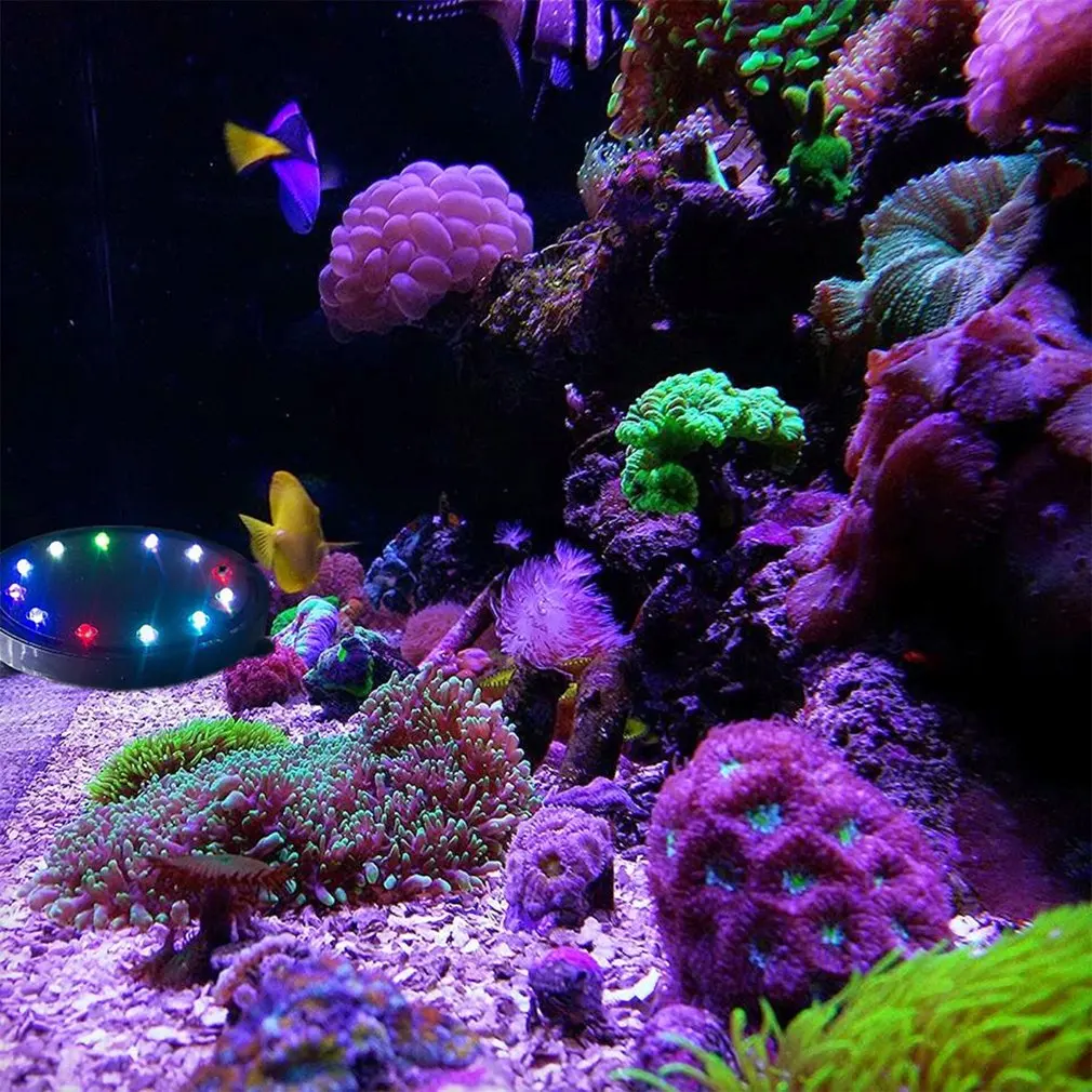 

Aquarium Waterproof Lighting Led Bubble Air Light Colorful Fish Decoration Bubbler Lamp Round Plug Air Light