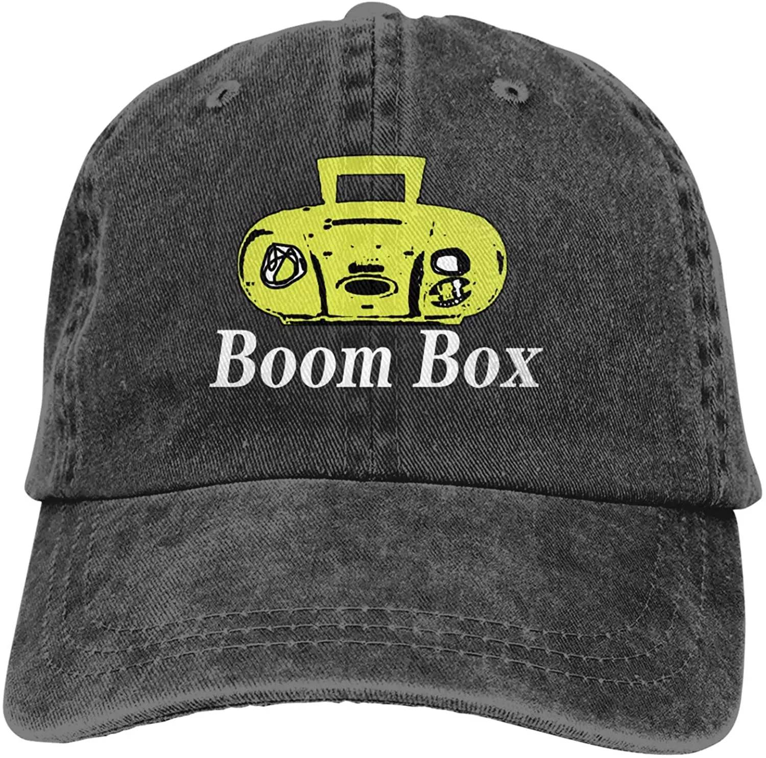 Boom Box Sports Denim Cap Adjustable Unisex Plain Baseball Cowboy Snapback Hat