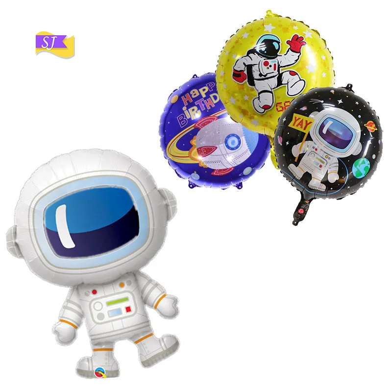 Космический шар для мальчиков в форме космонавта алюминиевая пленка украшение