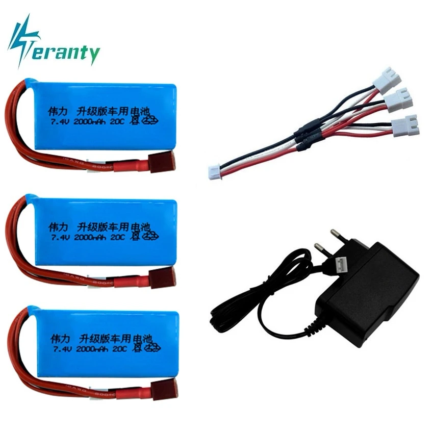 Аккумуляторная батарея 7 4 в 2000 мАч для Wltoys V353 A949 A959 A969 A979 k929 В аккумулятор и
