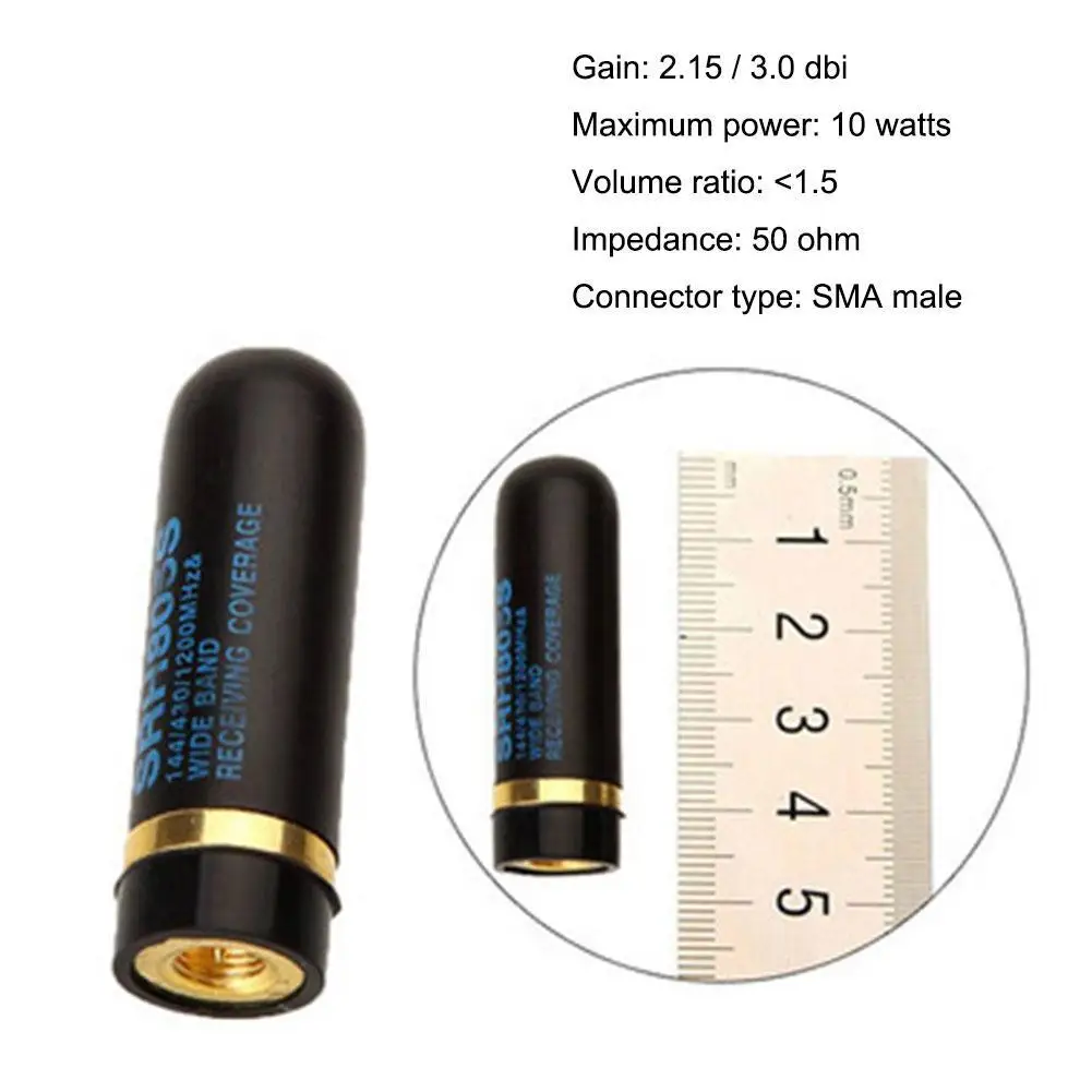 

1Pcs Dual Band Antenna UHF VHF SRH805S SMA Male Antenna Radio Walkie UV200 UV3R For Baofeng LT-6100 LT-6188 For Linton Talk T6Z3
