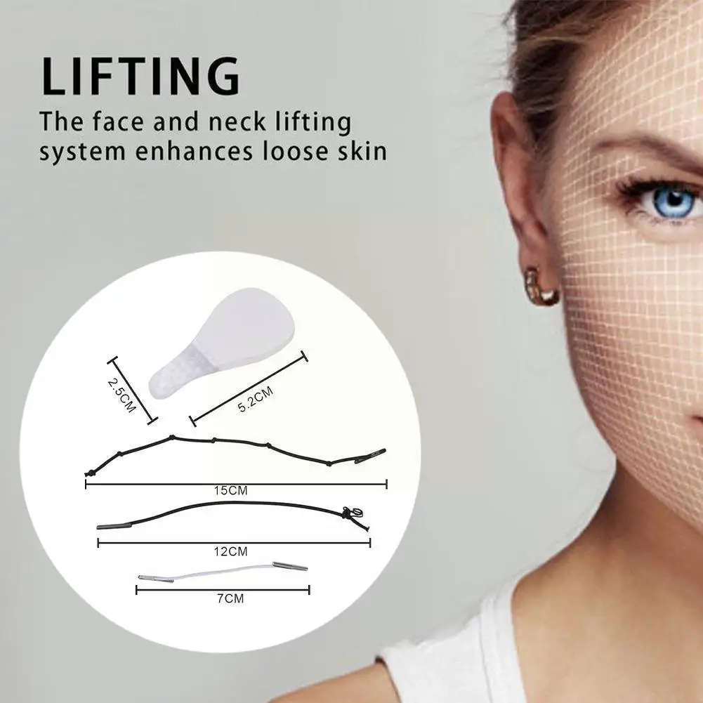 

Face Lifting And Neck Tightening Secret Lifting Tape 40 Face Stickers Line Sticks Invisible V-shape Refill Face Thin H6J7