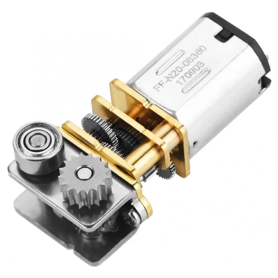 

Micro Gear Motor Brush DC Motor 11RPM N20 Right Angle Metal Gearbox Micro Gear Motor for Printing Pen
