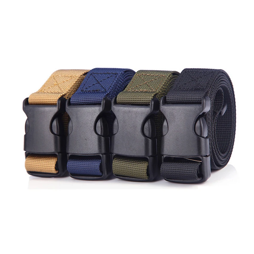 2.5cm Width Men's Military Girdle Women Leisure Buckle Belt Webbing Canvas Tactical Belt Light And Thin Waist Male Belt 120cm