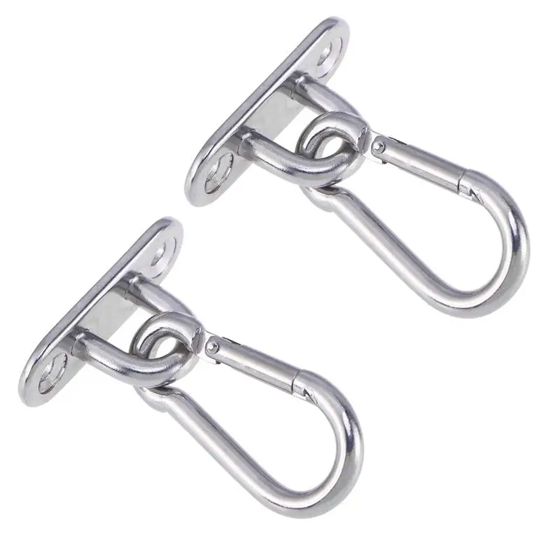 

2PCS M5 Ceiling Wall Mount Brackets Hammock With 2 PCS Swing Hooks Sandbag Yoga Hooks Turnbuckle Trapeze Fixed Hanger Fitness