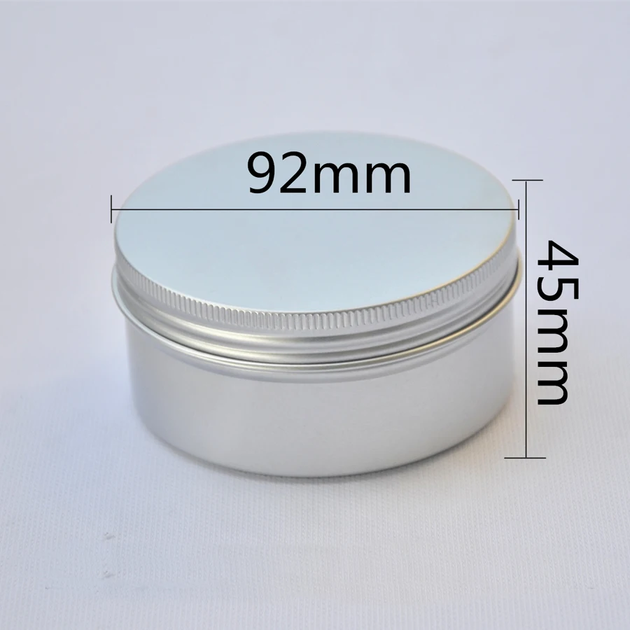 50pcs 200g Aluminum Jar,screw cap Empty cosmetic container cream jar sample tin 200ml lip balm metal pot Nail art cansfor mask