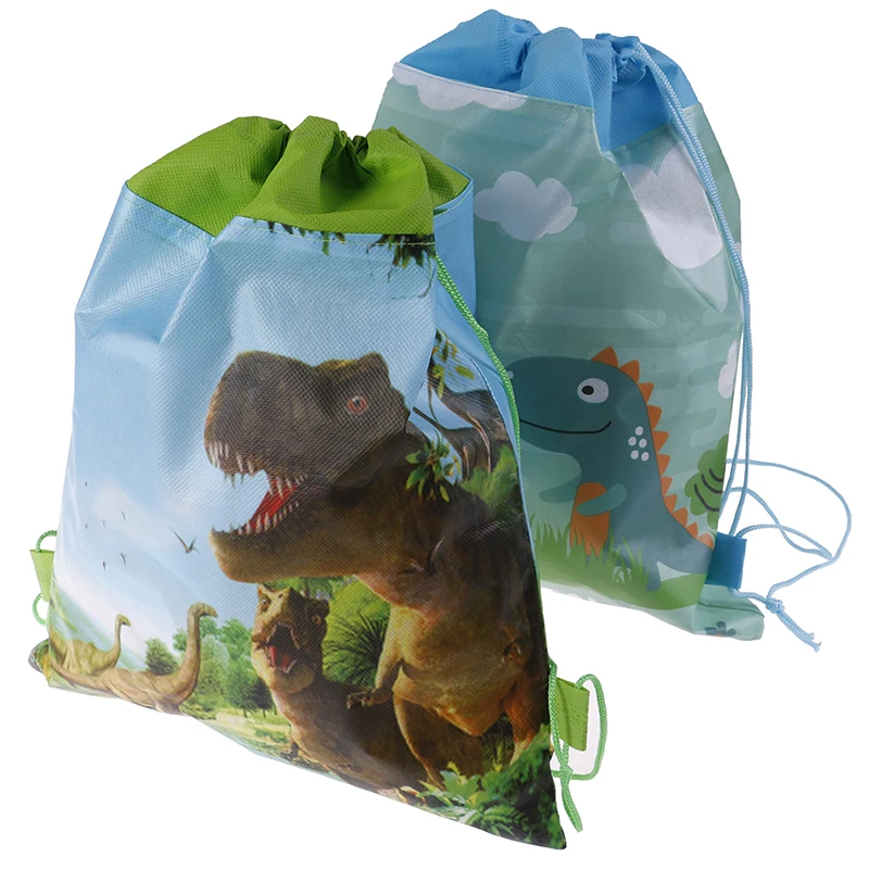 

Birthday Party Boys Favors Cartoon Cute Dinosaur Theme Decorate Non-woven Fabric Baby Shower Drawstring Gifts Bags