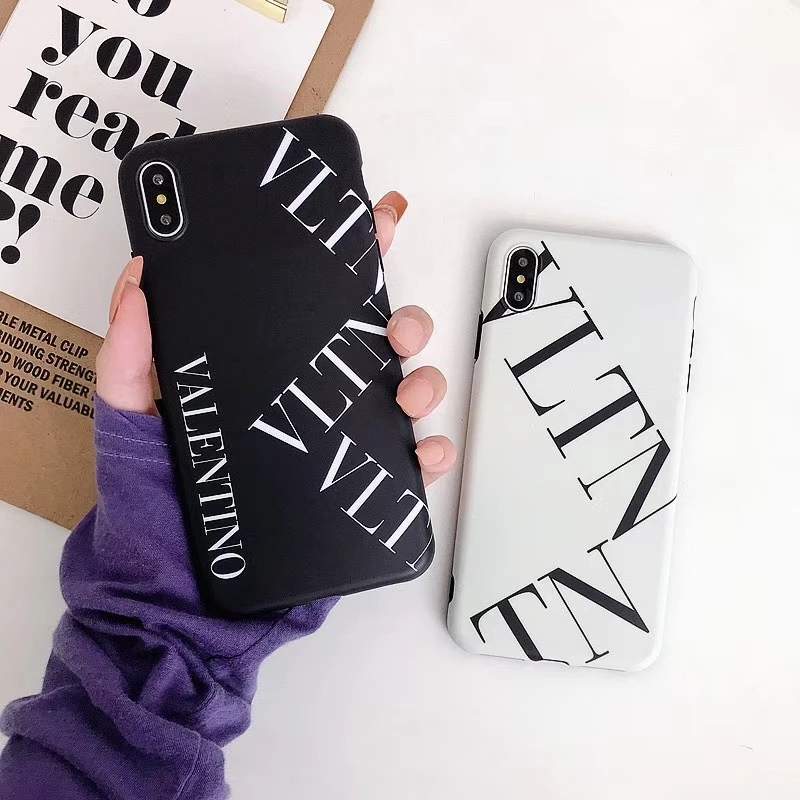 Роскошный брендовый итальянский мягкий силиконовый чехол VLTN для apple iphone 6 S 7 7plus 8 8plus X XR XS max Valentino простой чехол для телефона