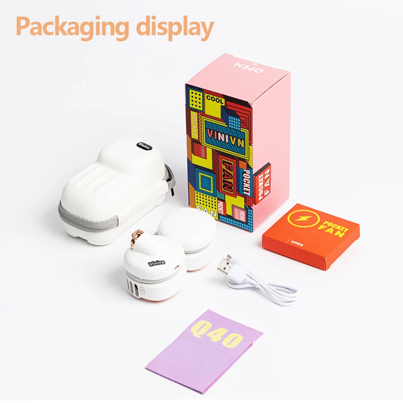 

Handsfree Neck Fan USB Rechargeable 4 Wind Speed Portable Wearable Cooler Summer Outdoor Travel Neck Hanging Electric Fan