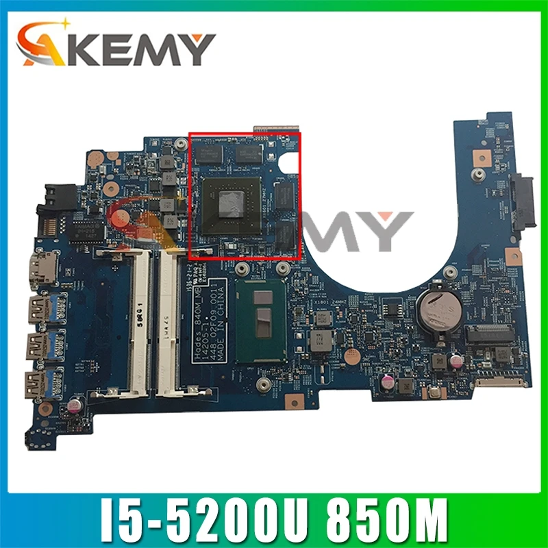 

14205-1 For ACER VN7-571 Motherboard 448.02F04.0011 Hades_840M_MB VN7-571G CPU:I5-5200U GPU:850M RAM:DDR3 100% Test Ok Mainboard