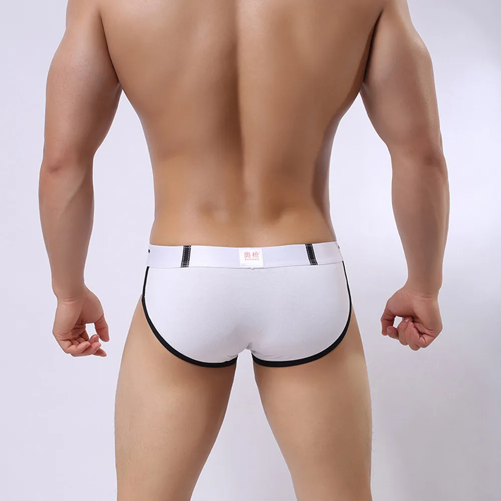 

Men's Boxer Briefs Sexy Lingerie Shorts Cotton Underwear Bulge Pouch Underpants Low Waist Knickers Jockstrap Men Tanga Hombre