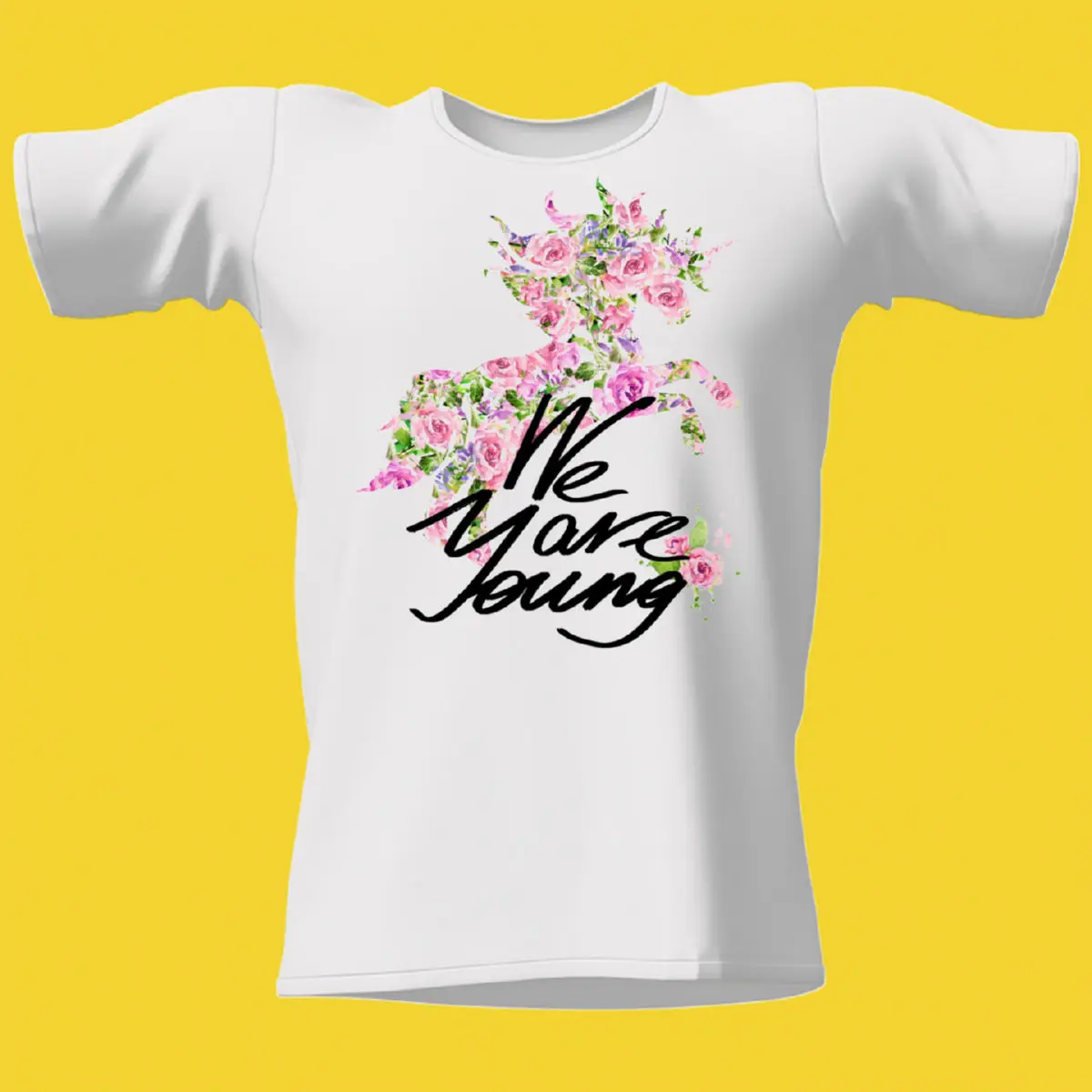 Футболка Розы. Единорог. We are Young